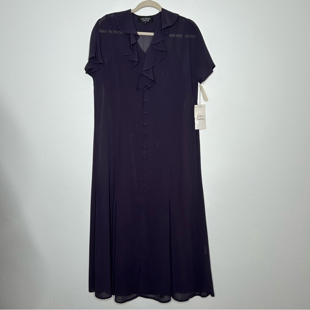 NWT Vintage 90's Shelli Segal Plum‎ Maxi Dress Dress Size 8 Practical Magic Fall